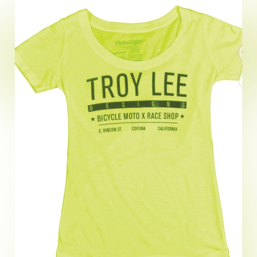 Troy Lee Clean Cut Scoop-Neck Women's T-Shirt in Size Small
